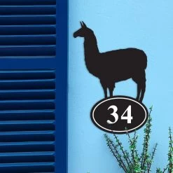 Llama Iron House Number Sign -House Sign Discount Store lama iron house number sign 3