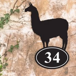 Llama Iron House Number Sign -House Sign Discount Store lama iron house number sign 4