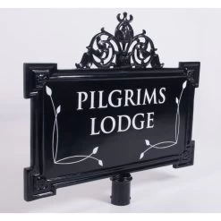 “Chesterfield” Sign Post -House Sign Discount Store lamp post cast aluminium sign support 1