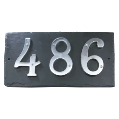 Slate Effect Number Sign 5 Slate Effect Number Sign -House Sign Discount Store large rect slate 3 numbers