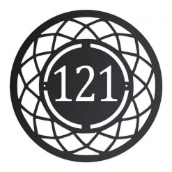 Circular Lattice Iron House Number Sign 13 Circular Lattice Iron House Number Sign -House Sign Discount Store lattice frame circular house number 2