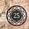 Circular Lattice Iron House Number Sign 1 Circular Lattice Iron House Number Sign -House Sign Discount Store lattice frame circular house number 7
