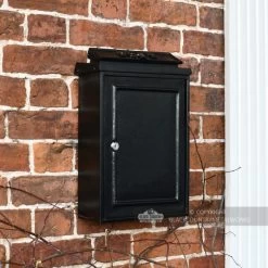"Charlton Grange" Black Simplistic Wall Mounted Post Box -House Sign Discount Store lb1009 black modern wall letter box with lock