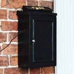 "Charlton Grange" Wall Mounted Post Box With Polished Brass Lettering -House Sign Discount Store lb1009 pln simplistic post box