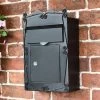 "Mulrose" Slim Wall Mounted Post Box -House Sign Discount Store lb1010 s blk mulrose slim wall mounted post box