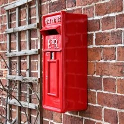 "Original Reproduction" Red Elizabeth Regina Slim Post Box -House Sign Discount Store lb1017 r s 11
