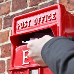 "Original Reproduction" Red Elizabeth Regina Slim Post Box -House Sign Discount Store lb1017 r s 4