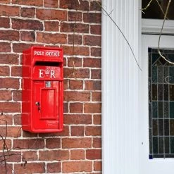 "Original Reproduction" Red Elizabeth Regina Slim Post Box -House Sign Discount Store lb1017 r s 6