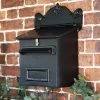 Black Goldhay Secure Post And Parcel Box -House Sign Discount Store lb1018 black on town house wall