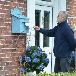 "Light Cove" Goldhay Secure Post And Parcel Box 11 "Light Cove" Goldhay Secure Post And Parcel Box -House Sign Discount Store lb1018 blk light blue gold hay post parcel box scale