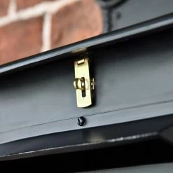 “Espresso” Black Goldhay Secure Post And Parcel Box -House Sign Discount Store lb1018 dlx blk 6 1