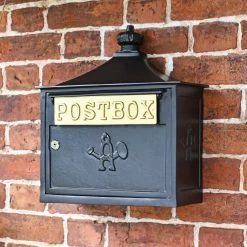 Black "The Suffolk" Post Or Parcel Box
