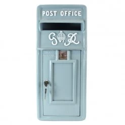 "Light Cove" Slim King George Post Box -House Sign Discount Store lb1027 sky blue