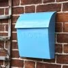 “Spring Skies” Light Blue Contemporary Post Box With Lock -House Sign Discount Store lb1153.lock . pb 1