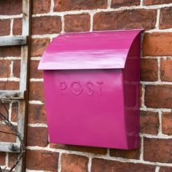 “Persian Summer” Bright Pink Contemporary Post Box With Lock 12 “Persian Summer” Bright Pink Contemporary Post Box With Lock -House Sign Discount Store lb1153.lock 1
