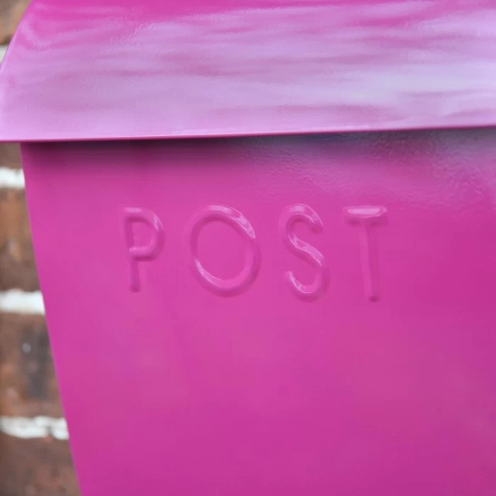 “Persian Summer” Bright Pink Contemporary Post Box With Lock 8 “Persian Summer” Bright Pink Contemporary Post Box With Lock - Image 6