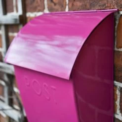 “Persian Summer” Bright Pink Contemporary Post Box With Lock 13 “Persian Summer” Bright Pink Contemporary Post Box With Lock -House Sign Discount Store lb1153.lock 5