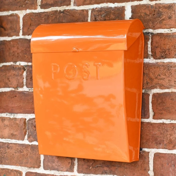 “Sunkissed Sienna” Orange Contemporary Post Box