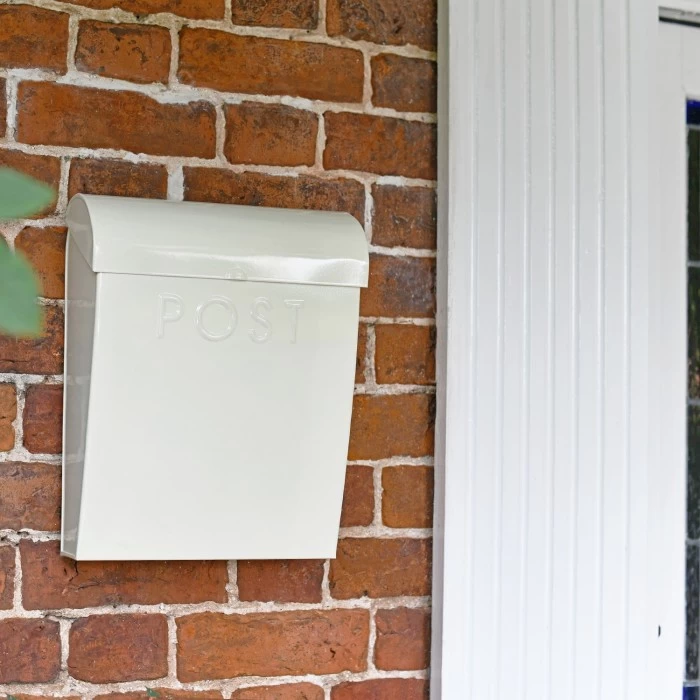 “Alpine Peaks” Cream Contemporary Post Box 5 “Alpine Peaks” Cream Contemporary Post Box - Image 3