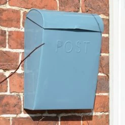 “April Showers” Slate Blue Contemporary Post Box 24 “April Showers” Slate Blue Contemporary Post Box -House Sign Discount Store lb1153 gry contemporary post box 1
