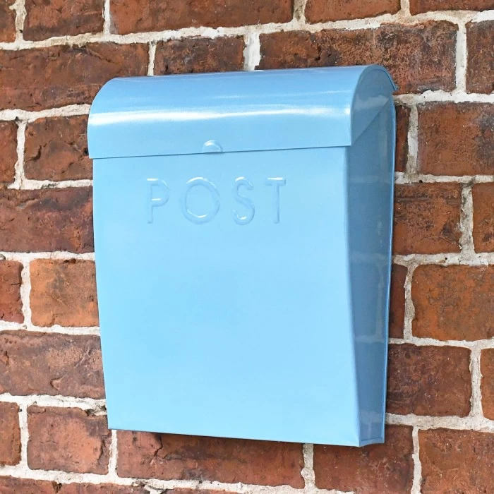 “Spring Skies” Light Blue Contemporary Post Box