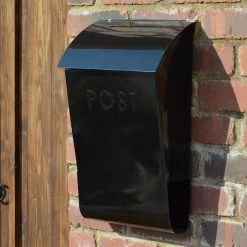“Evening Hush” Black Berkley Post Box -House Sign Discount Store lb1155 berkley post box and newspaper holder