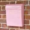 “Rose Mist” Light Pink Contemporary Post Box -House Sign Discount Store lb1155 pp rose mist light pink contemporary post box