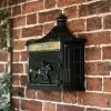 “Midnight" Black Huntington Wall Mounted Post Box -House Sign Discount Store lb1163 post box wall mounted 4