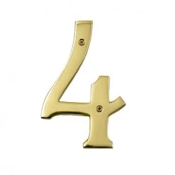 6 Inch Extra Large Polished Brass Numbers -House Sign Discount Store leroy brass 4