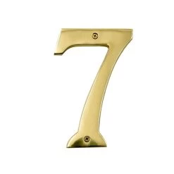 6 Inch Extra Large Polished Brass Numbers -House Sign Discount Store leroy brass 7