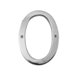 6" Numbers - Heavy Bright Chrome Big ’N’ Bold -House Sign Discount Store leroy chrome 0 copy