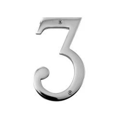 6" Numbers - Heavy Bright Chrome Big ’N’ Bold -House Sign Discount Store leroy chrome 3 copy