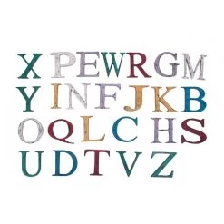 “Vividly Vintage” 7" Fabricated Steel Alphabet