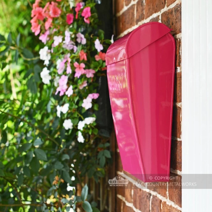 “Persian Summer” Bright Pink Contemporary Post Box 8 “Persian Summer” Bright Pink Contemporary Post Box - Image 6