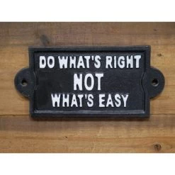 Philosophical Iron Sign In Black