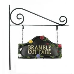 Multi Colour Roses Hand Painted Double Sided House Name Sign