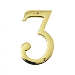 6 Inch Extra Large Polished Brass Numbers -House Sign Discount Store na1003 pbl copy