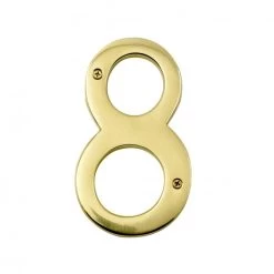 6 Inch Extra Large Polished Brass Numbers -House Sign Discount Store na1008 pbl copy