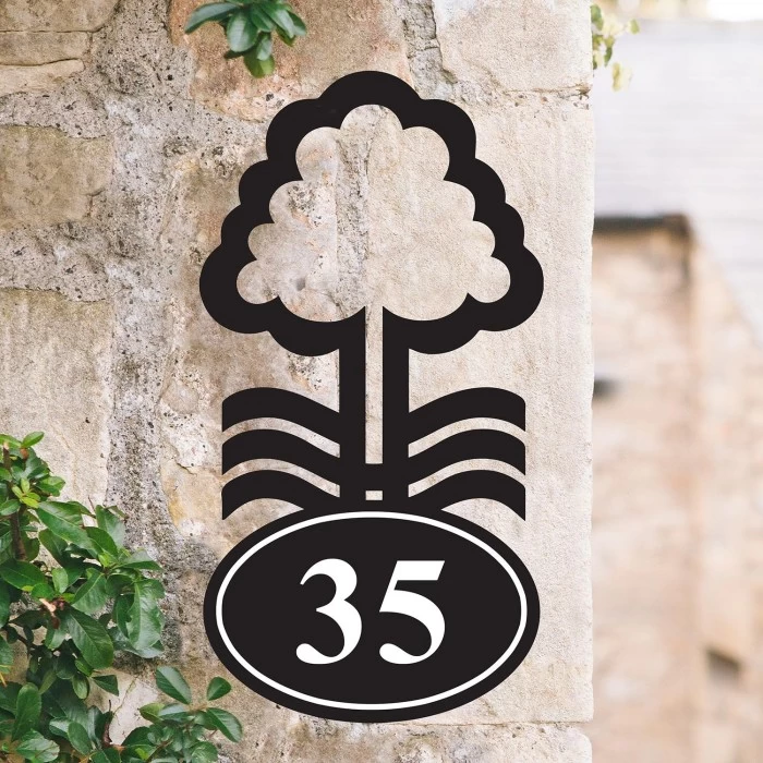 Nottingham Tree Iron House Number Sign 4 Nottingham Tree Iron House Number Sign - Image 2