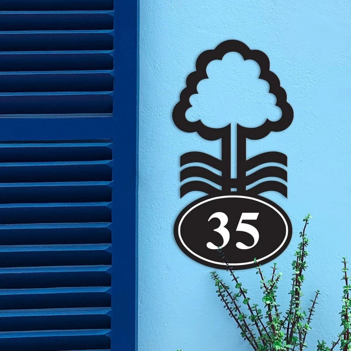 Nottingham Tree Iron House Number Sign 5 Nottingham Tree Iron House Number Sign - Image 3