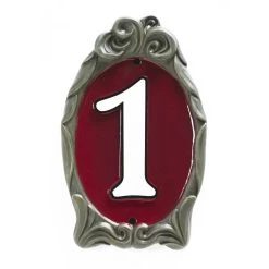 "Cardinal Red" Reflective Cameo House Sign