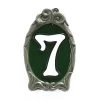 "Racing Green" Reflective Cameo House Sign -House Sign Discount Store number 7 green