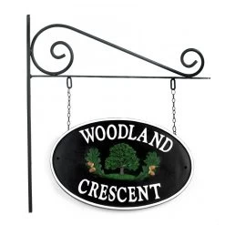 "Oakenshore" Double Sided Cast Iron Effect House Name Sign
