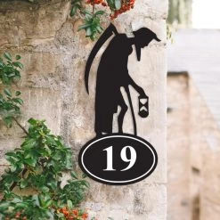 Old Father Time Iron Number Sign -House Sign Discount Store old father time iron house number sign 2