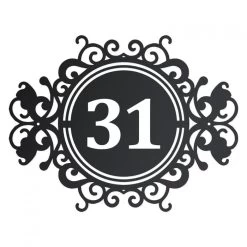 Ornate Scroll Iron House Number Sign 11 Ornate Scroll Iron House Number Sign -House Sign Discount Store ornate framed house number sign 1