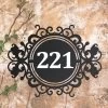 Ornate Scroll Iron House Number Sign -House Sign Discount Store ornate framed house number sign 2