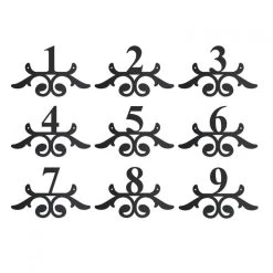 Simplistic Scroll House Number Sign - 1 Number -House Sign Discount Store ornate number sign 1 9 4