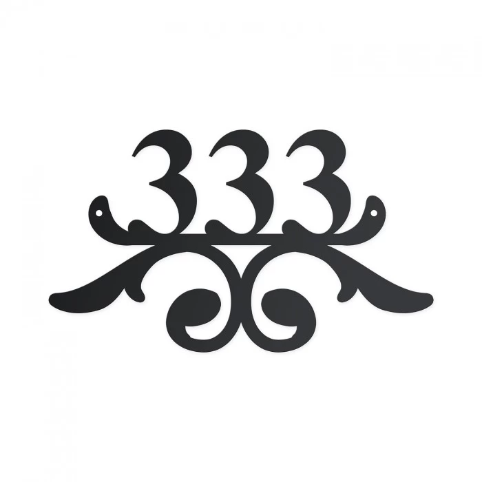 Traditional Iron Ornate Three Number House Sign 7 Traditional Iron Ornate Three Number House Sign - Image 5