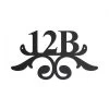 Traditional Iron Ornate Three Number House Sign -House Sign Discount Store ornate number sign up to 3 numbers 3