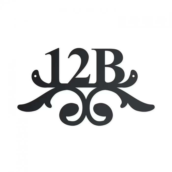 Traditional Iron Ornate Three Number House Sign 3 Traditional Iron Ornate Three Number House Sign